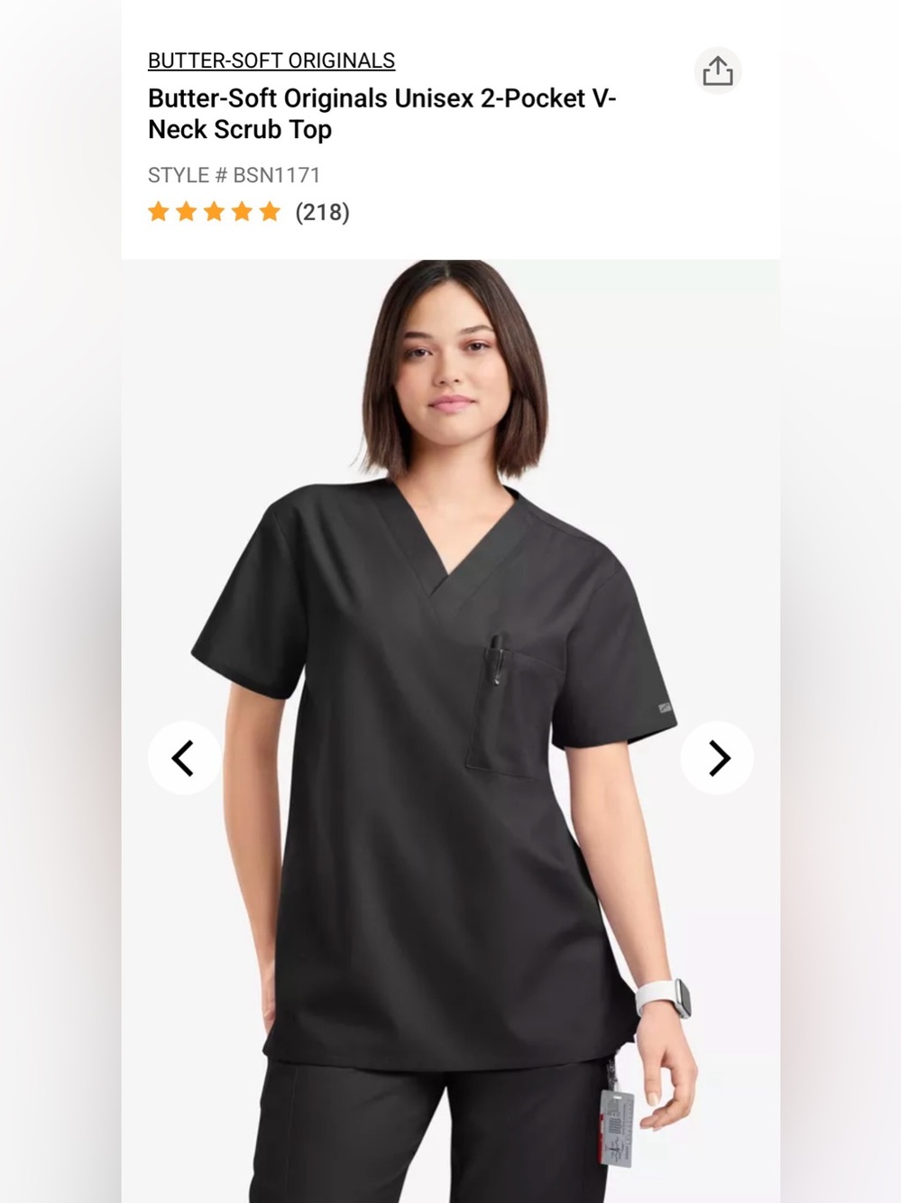 2 shirts! Uniform Advantage Black Womens V-Neck Scrub Top — butter soft
